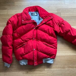 Vintage The North Face Red Down Puffer Jacket Made in USA XL